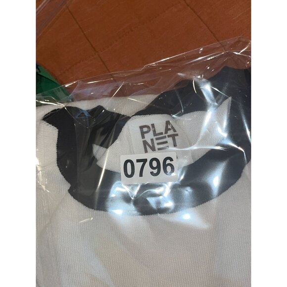 Planet By Lauren G Prima Cotton Diamonds Crewneck Sweater Women One Size - Picture 8 of 8